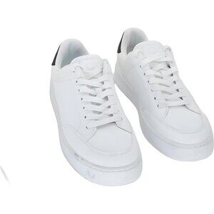 Calvin Klein Lalit Men's White Leather Low-Top Casual Sneakers 10M